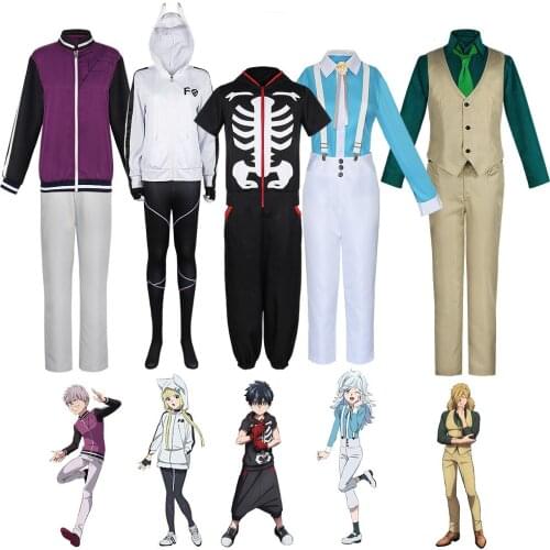Kemono Jihen Akira Shirt Suspender Trousers Outfits Anime Customize Kusaka Kabane Kohachi Inugami Shiki Tademar Cosplay Costumes