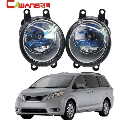 Cawanerl 2 X 100W H11 Car Halogen Bulb Fog Light Daytime Running Lamp DRL 12V Warm White For Toyota Sienna 2009-2013
