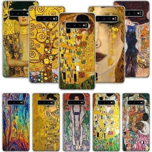 Kiss by Gustav Klimt Case for Samsung Galaxy A10 A20E A30 A40 A70 M30S A50S A6 A7 A8 A9 Plus 2018 Soft Phone Cover Coque