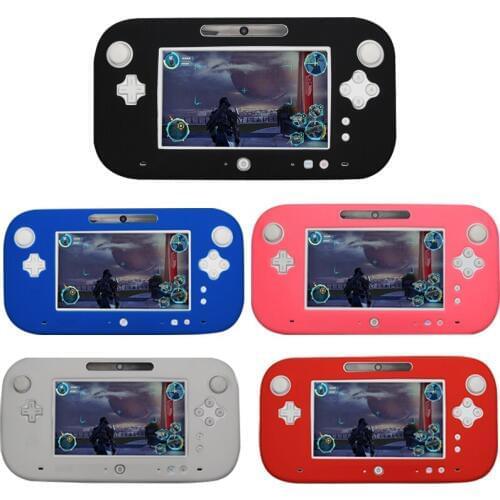 4 Colors Ultra Soft Silicone Full Body Protector Gel Case Cover Skin Shell For Nintendo For Wii U Gamepad Cover
