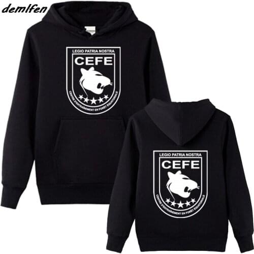 Spring Autumn Men Hoody Fleece Sweatshirt France French Army 3 Rei Legion Etrangere CEFE Jungle Warfare Trainings Hoodies Jacket