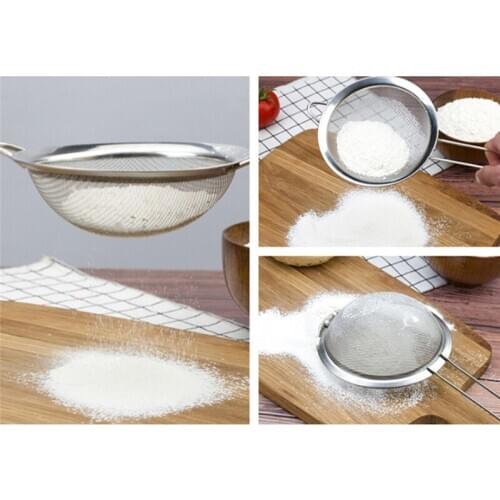 Kichen Accessories Stainless Steel Wire Fine Mesh Oil Strainer Flour Sifter Sieve Colanders Kitchen Gadgets Colander Strainer