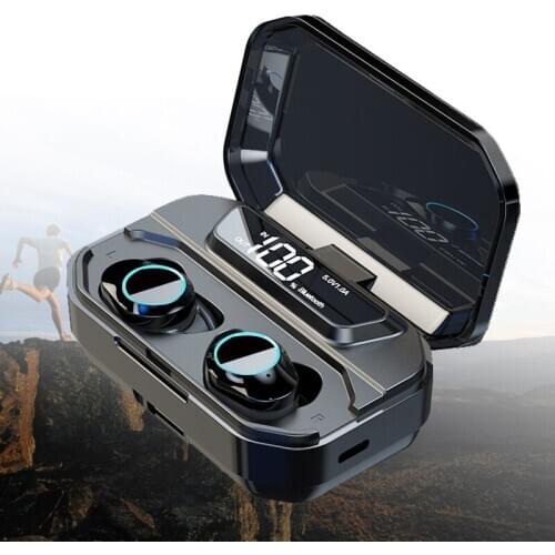 Fashion Mini True Wireless Earbud 3300mAh LED TWS Sport IP67 Waterproof Stereo Earphone HIFI In-Ear Headset 2020 Dropshipping