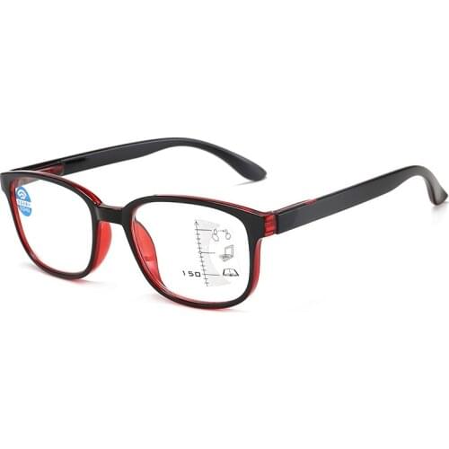 Anti-Blu-ray Progressive Multifocal Reading Glasses Unisex 2021 New Retro Comfortable With Large Frame Zoom Reading Glasses 1703