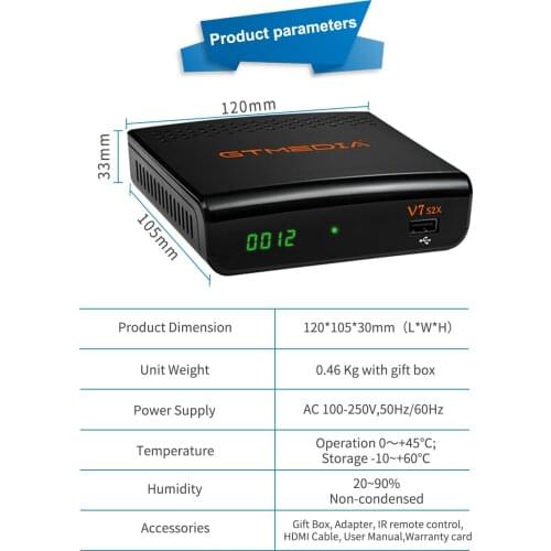GTmedia V7 S2X DVB-S S2S2X VCM ACM multi-stream T2MI Upgrade from Freesat V7S HD GTMEDIA V7S HD Satellite Receiver