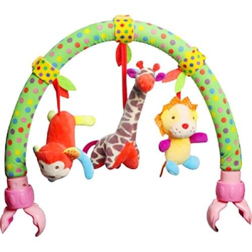 Stroller Music Bed Clip Hanging Bell Pendant Ability Training Toy For Baby Sleep Play Cute Animal Plush Toys For Newborn Baby