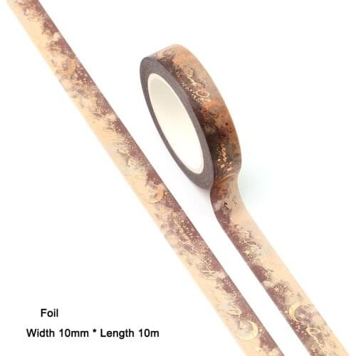 NEW 10pcs/Lot 10MM*10M Halloween Gold Foil Moon Black Queen Decorative Washi Tape Wholesale Masking Tape washi tape stickers