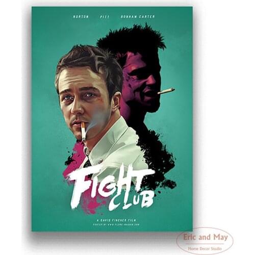 Fight Club Classic Movie Posters And Prints Vintage Decor Picture Canvas Painting New Nordic Style Aesthetic Room Decor Cuadros