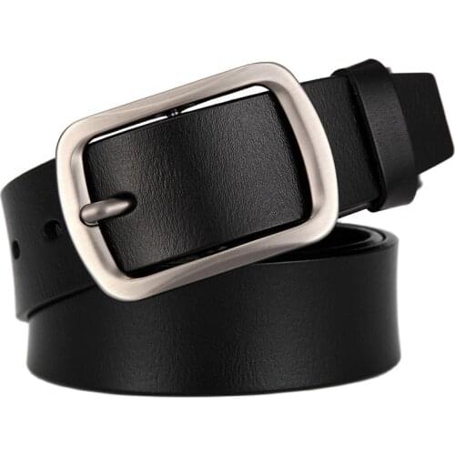 Genuine leather belts for men width 3.8cm Designer high quality luxury brand pin buckles belt Casual black and coffee belts n37