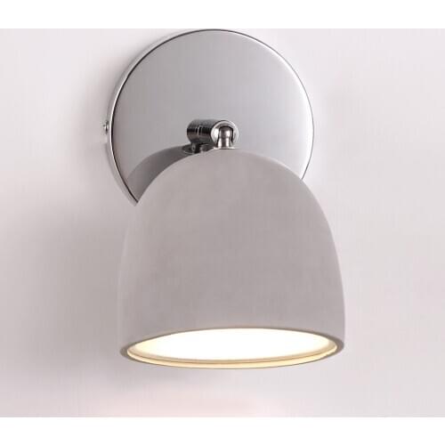 Modern simple design swing head sconce concrete wall lamp for workroom bedside bedroom wall Lights