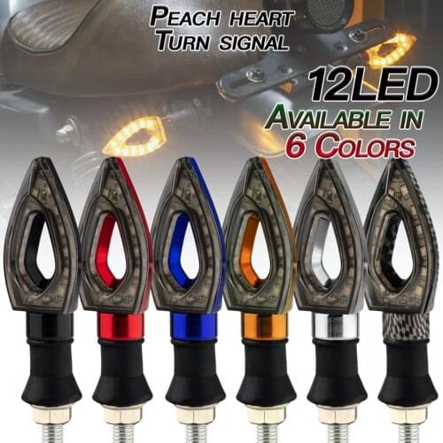 1 Pair Motorcycle Turn Signal Indicator Light Universal 12V Motorbike Flasher 12 LED Waterproof Amber Light Tail Light Dropship
