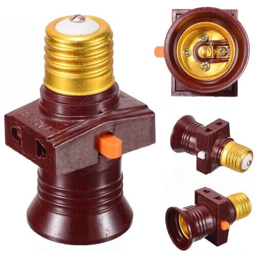1pc E27 Screw Lamp Holder Bulb Holder Convert To With Switch Lamp Sockets For Home Tools Accessories