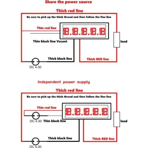 0.36" 5 Digits 0-3.0000A DC Ammeter Digital Current Panel Meter Built-in Shunt G32C