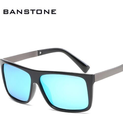 BANSTOEN Polarized Mens Square Sunglasses Driver Fishing Sun Glasses HD Vintage Brand Designer Driving oculos For Male UV400