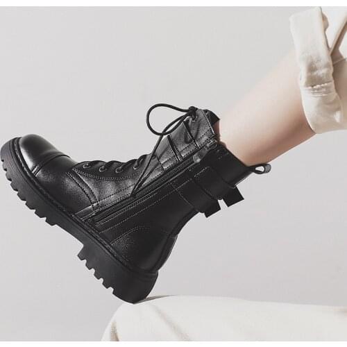 Woman Ankle Boots Flat Heel Shoes Women Winter Autumn Shoes Daily Short Boots Woman Footwear Size 35-43