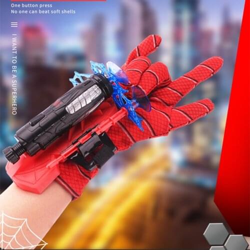 Disney Avengers Action Figures Spider Man Launcher Toys Hero Weapon Set Cosplay Kids Gifts