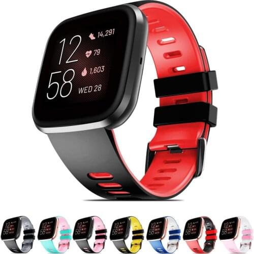 For Fitbit Versa Silicone Strap Watch Band 23 mm Compatible for Versa 2/Versa/Versa Lite Edition&Versa Special Edition