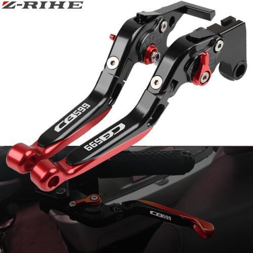 For HONDA CB599 CB600F 2007 2008-2013 Motorcycle CNC Adjustable Foldable Extendable Motorbike Brakes Clutch Lever CB599 LOGO