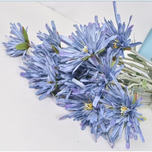 3 Flocking Artificial Flower Crab Claw Chrysanthemum Silk Flower Wedding Decoration Fake Flowers Festive Party Supplies