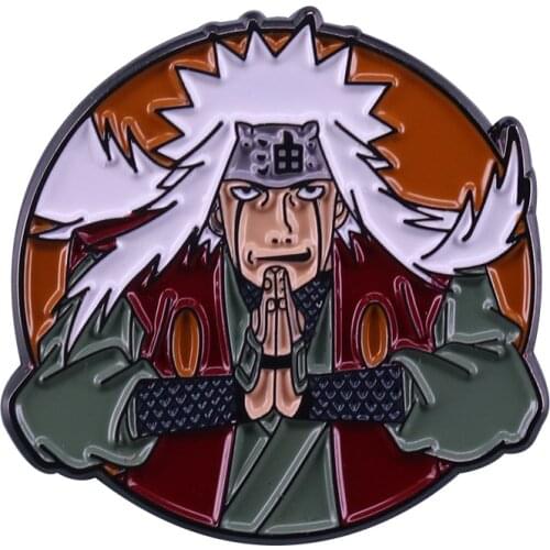 Jiraiya Enamel Pin Japan Anime Action figure Brooch Cartoon Collectible jewelry