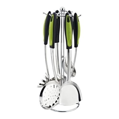 Fried shovel spatula fried shovel nylon handle spoon leak soup kitchen shelf spoonfuls full set of 6pcs