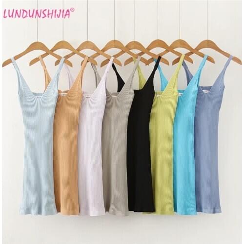 LUNDUNSHIJIA Summer Knitted Dresses