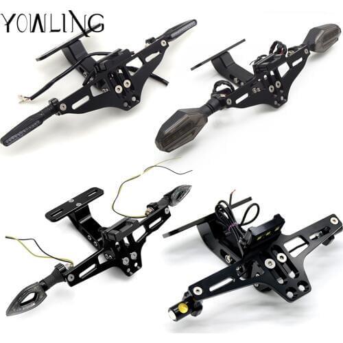 Motorcycle Adjustable Angle Aluminum License Number Plate Frame Holder For BMW F800GS F700GS F800 F700 F 800 700 GS 2013-2018