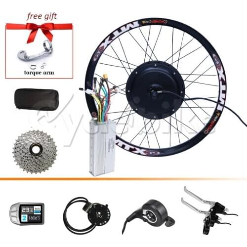 E Bike Kit 48V 1500W Cassette Motor Wheel Electric Bike Kit Electric Bicycle Conversion Kits For 20" 24" 26" 700C 28" 29"