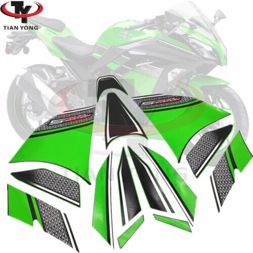 High Quality For Kawasaki 2013 Year Decorative Protector Decal Motorcycle Fit Ninja 300 13-19 Full Kit Protector Racing Sticker
