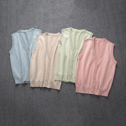 School Jk Uniform Sweater Vest Sleeveless Waistcoat For Girls Boys Cosplay Halloween Winter Anime Vest 8 Colors Knitting Coat