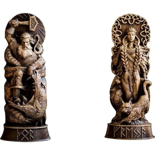 Freyja Statue Freya Norse Gods Carving Altar Heathen Asatru Viking God Goddes Sculpture Scandinavian Pantheons