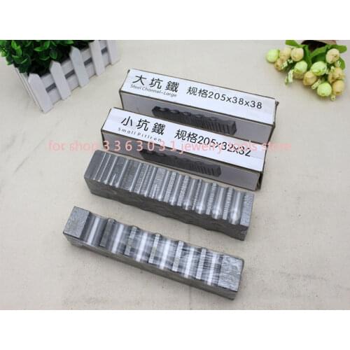 TSK Steel Channel Pitlron Block for Jewelry Dapping Block Big Dapping Steel
