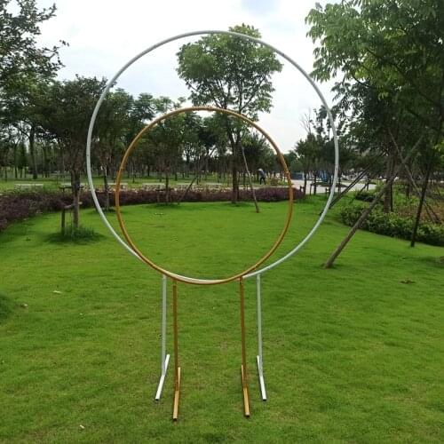 Heightened Frame Iron Circle Background Ring Stand Baby Shower Backdrop Wedding Birthday Party Arch Photo Banner Flower Frame