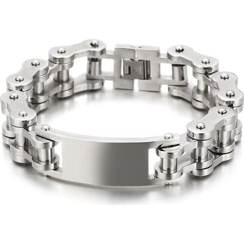 20mm 9" Heavy 316L Stainless Steel Biker Punk Rock Mens Jewelry Bracelet Link Motorcycle Bike Chain Bangles Friends Bracelets