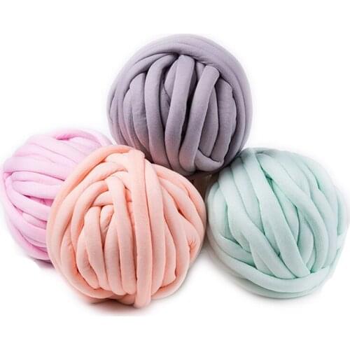 500g/ball Width 3cm Super Thick Chunky Yarn DIY Bulky Hand Knitting Blanket Basket Pillow Arm Roving Yarn