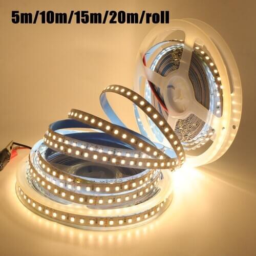 DC 12V 2835 LED Strip IP21 No-Waterproof Flexible Tape LED Light Lamp For Indoor Decoration 5m/roll 10m/roll 15m/roll 20m/roll