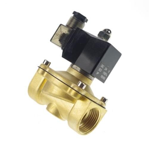 24VDC Methane Gas Fuel Propane 2 Ways NC Solenoid Valve 1" BSPP Connection CE