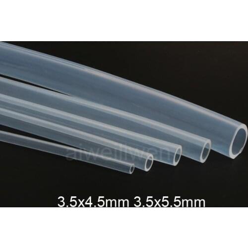 3.5mm ID 3.5x4.5mm 3.5x5.5mm FDA medical Food grade transparent silicone Rubber tube silica tubing Capillary silicon hose