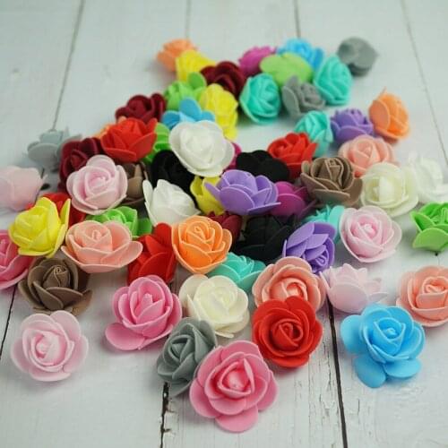 3.5cm Foam Rose for Bear Artificial Flowers Diy Gifts Box Wedding Decorative Christmas Home Decor