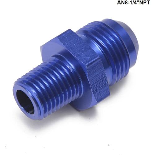 10PCS/LOT Adapter Adaptor Aluminum Car Fittings For Braided Lines (Hoses) Fuel/Oil/Gas/Water/Fluid AN8-1/4''NPT