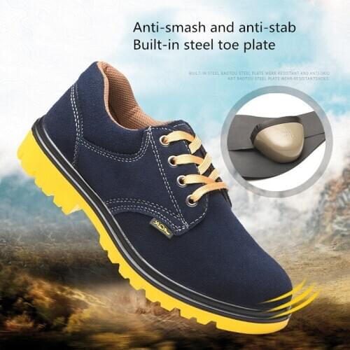 Safety Shoes, Anti-smashing, Anti-piercing, Wear-Resistant, Oil-resistant, Acid- and Alkali-Resistant Anti-skid Safety Shoes