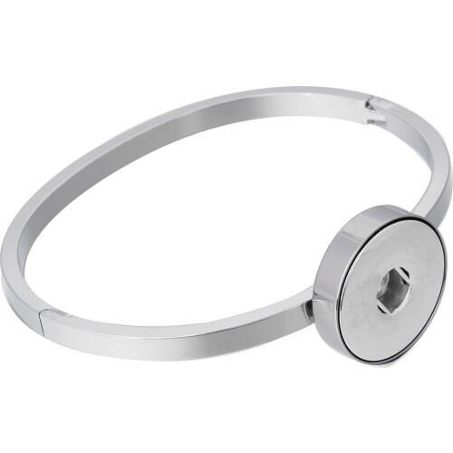 New Snap Jewelry Real Stainless Steel Bracelets Snap Button Bracelets Bangles fit 18mm Snap Buttons Jewelry Snaps Bracelets