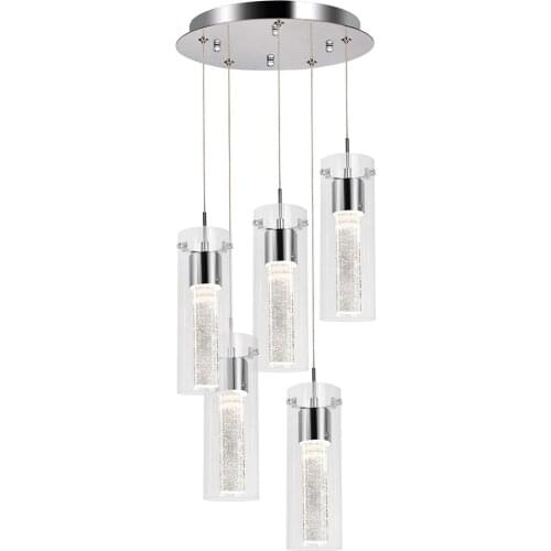 CE ETL Modern luxury living room hotel villa led lamp round ceiling mounted lighting glass pendant lights crystal chandelier