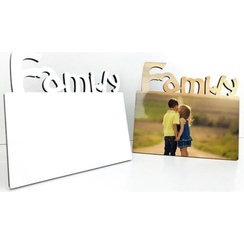 Wood Sublimation Blank Frames MDF DIY Three Dimensional Hollowing Out Blank Slate Letter Shape Laser Cutting Home Accessory SN