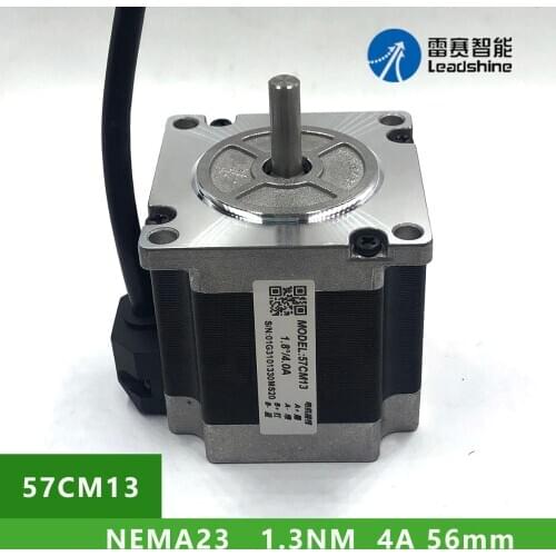 NEMA23 Leadshine 57CM13 1.3Nm 4A 2 phase Stepper Motor Shaft Diameter 6.35m