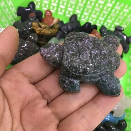 Natural mineral crystal tortoise carvings stone crystal turtle Figurine