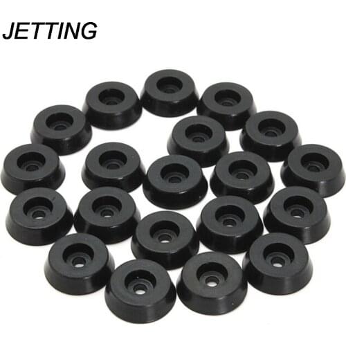 JETTING 20pcs/lot Black Rubber Table Chair Furniture Feet Leg Pads Tile Floor Protectors 18x15x5mm Wholesale
