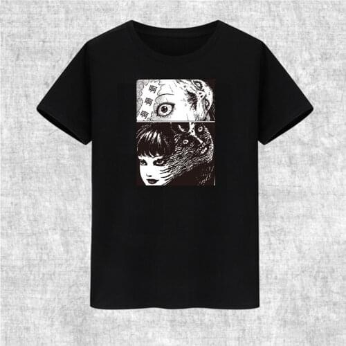 Junji Ito Collection Horror Another Face Tomie Brand Clothing 2020 Male Harajuku Top Fitness Brand Clothing Funny T Shirt
