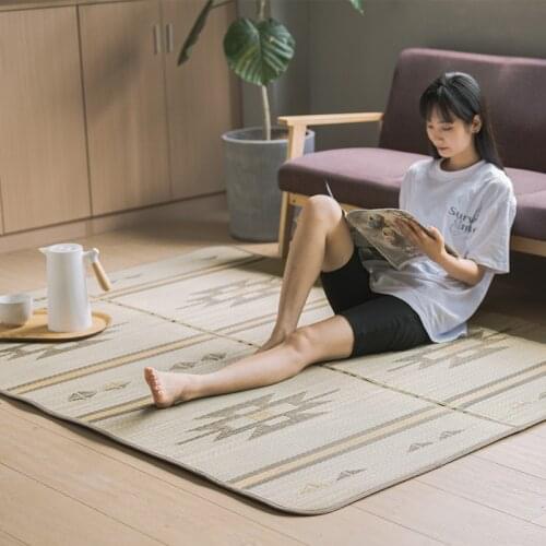 Naturehike XIazhi Summer Mat Cool Matresss Natural Rush Grass Printed Straw Mat Portable Thickened Picnic Camping Non-Slip Mat