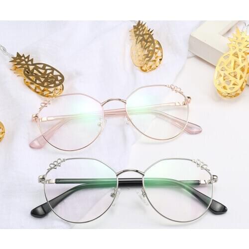 Round Glasses for Lady Clear Glasses for Women Computer Eyeglasses Man Vintage Decoration Optical Frames Oculos Gafas 18022DF